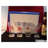 *VTG COLLECTIBLE BEER GLASSES & BOTTLE