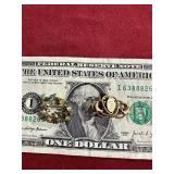 2 GOLD COLORED ANTIQUE PINS