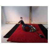 PEACOCK SHAPPED STAINED GLASS LAMP