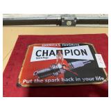 CHAMPION SPARK PLUGS METAL SIGN