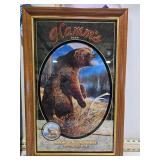 **1993 HAMMS GRIZZLY BEAR BEER MIRROR NOS