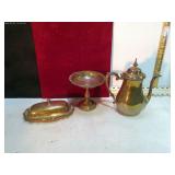 3 SILVER PLATE SERVING PIECES