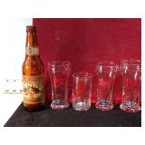 *VTG COLLECTIBLE BEER GLASSES & BOTTLE