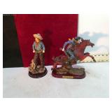 2 COWBOY STATUES 1 AS IS