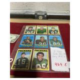 8 PACKER CARDS FROM EARLY 1970'S