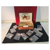 CIGAR BOX & VINT. SMALLS MOSTLY PINS