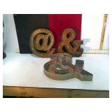 **2 & @ METAL SIGNS LIGHTED