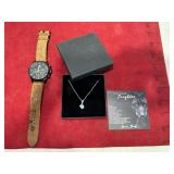 BENYAR VINT. WATCH & NECKLACE