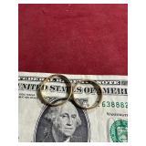 2 MARKED 10KT GOLD BANDS 3G SIZES 9 & 10