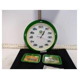 JOHN DERRE WALL CLOCK WORKS & MORE