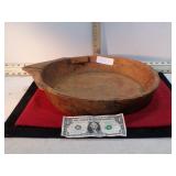 **ANTIQUE PRIMITIVE WOOD ALL-PURPOSE BOWL