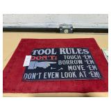 TOOL RULES METAL SIGN