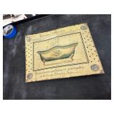 VINT. METAL BATH SIGN