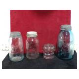 OLD FRUIT JARS MASON *, MASON 1858, GREEN BALL &