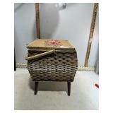 **VINT. SEWING BOX & CONTENTS
