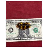 VINT. HEART SHAPED BARRETTE TORTOISE SHELL LOOK