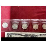 5 SILVER DIMES