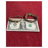 VINT. BRACELETS 1 W/ SAFETY CHAIN GOLD FILLED