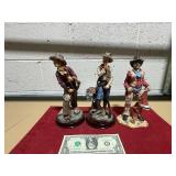 3 COWBOY FIGURES
