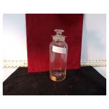 HAND BLOWN APOTHECARY JAR LID HAS DAMAGE