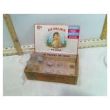 FOREIGN MONEY IN CIGAR BOX