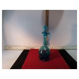 HAND BLOWN FOOTED ART GLASS DECANTUR