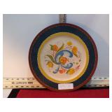 ROSEMALED WOODEN PLATE