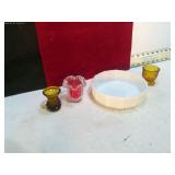 VINT. GLASSWARE INCLUDING MILK GLASS
