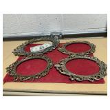 3 METAL PICTURE FRAMES