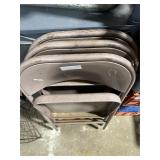 **3 FOLDING METAL CHAIRS