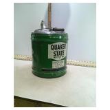 ** VTG 1950S QUAKER STATE 5 GALLON OIL CAN