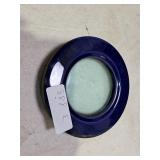 **COBALT BLUE PORCELIAN SIGHT GLASS HEAVY!
