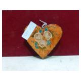 WOODEN ROSEMALED HEART