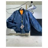 MA-1 FLIGHT JACKET NAVY SIZE LG NEW W/ TAGS