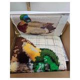 VINT. LATCH HOOK KIT PARTIAL FINISHED