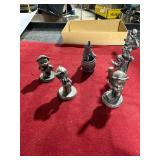 5 PEWTER FIGURES