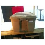 **TOTE W/ LID & SHEET ROCK TOOLS