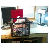 **SQUARE CRATE W/ MISC. PLUMBING & FAUCET