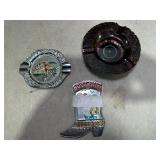 3 VINT. ASH TRAYS