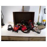 **BOX OF KIDS TOYS & TRUCKS INCLUDING JOHN DEERE