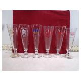 *6 BEER GLASSES