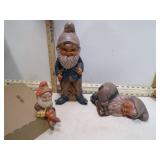 *3 CERAMIC GNOMES