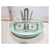 MCM ALUMINUM QUACKENBUSH NUT BOWL W/ PICKS