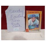 SANDY COUFAX TURN BACK CLOCK CARD