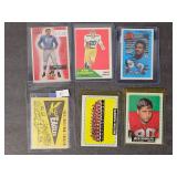 6 VINT. FOOTBALL CARDS