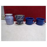 *BLUE & WHITE POTTERY PIECES