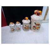 MCM 4 PCS HIMARK MUSHROOM SET 2 CANISTERS & S&P