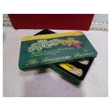 AMERICAN FARMER JOHN DEERE KNIFE SET ORG. CASE