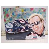 NASCAR RUSTY WALLACE SIGNED PAINTING