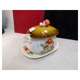**MERRY MUSHROOMS SOUP TUREEN CHIPS INSIDE LIP